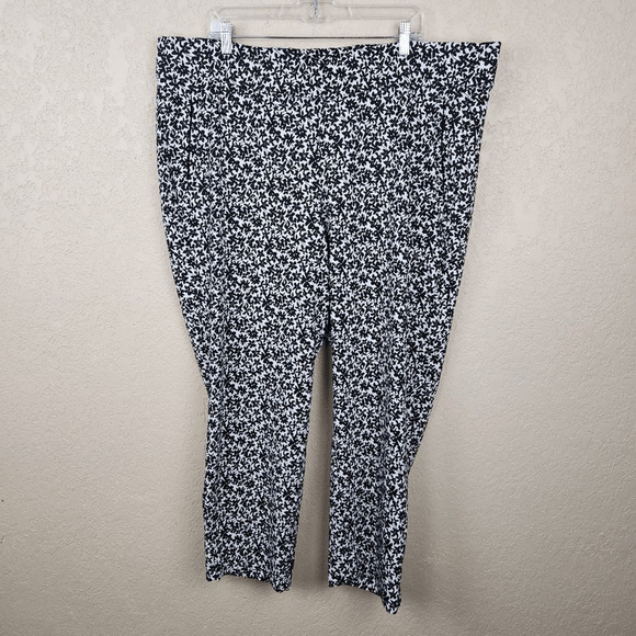Lane Bryant Black White The Allie Holiday Pants Size 26 (2932) - Picture 2 of 7